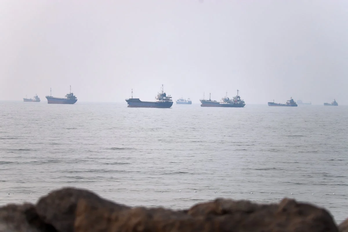 Tanker set ablaze after being struck by projectile in the Strait of Hormuz off the coast of Oman