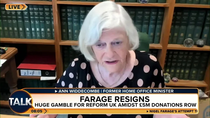 Ann Widdecombe defends Nigel Farage's reelection bid in TV interview just days before death