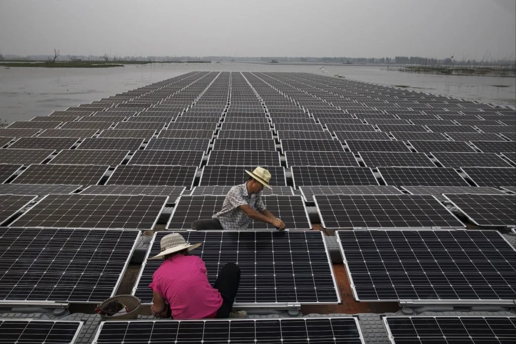 China has plans to sustain a massive buildout of clean-energy bases, including wind and solar hubs in the northwest. Photo: Getty Images