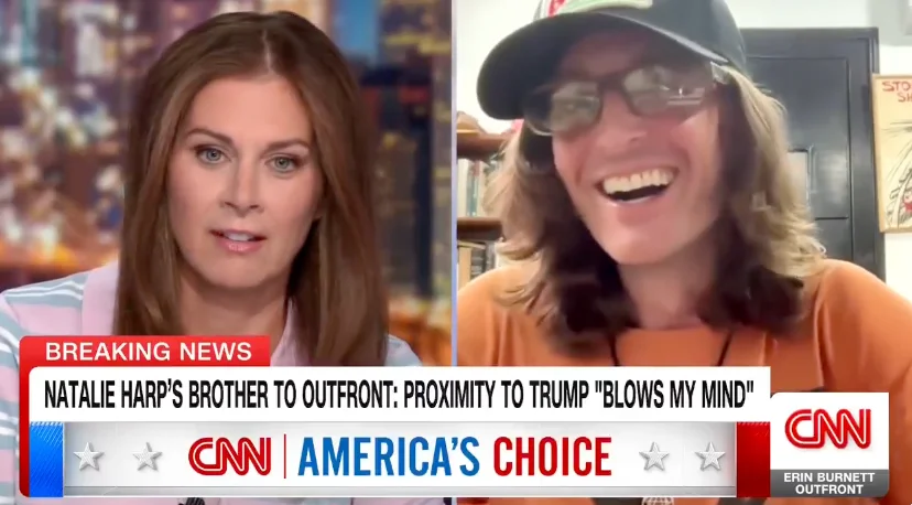 Preston Harp initially burst out laughing when CNN’s Erin Burnett asked for his reaction to the network’s report