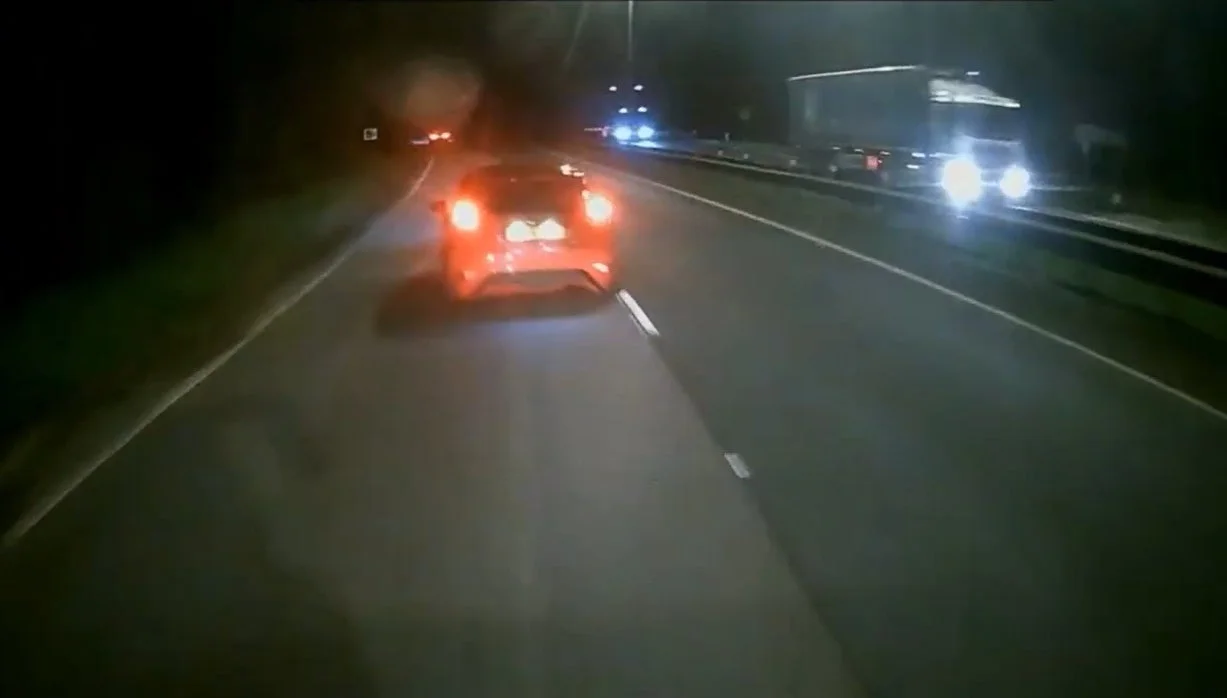 Sapsford-Howard turned his lights off as he sped away from the police