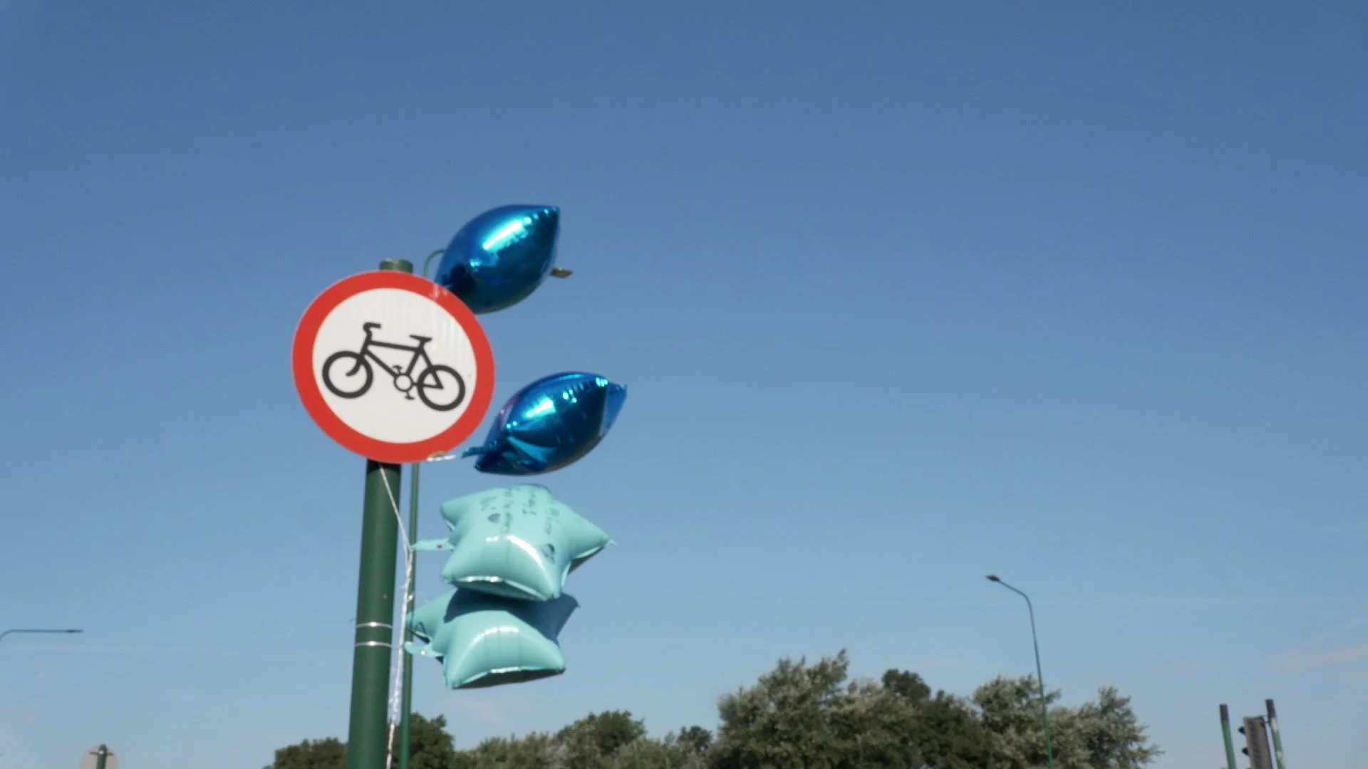 Balloons left near the scene on the A66
