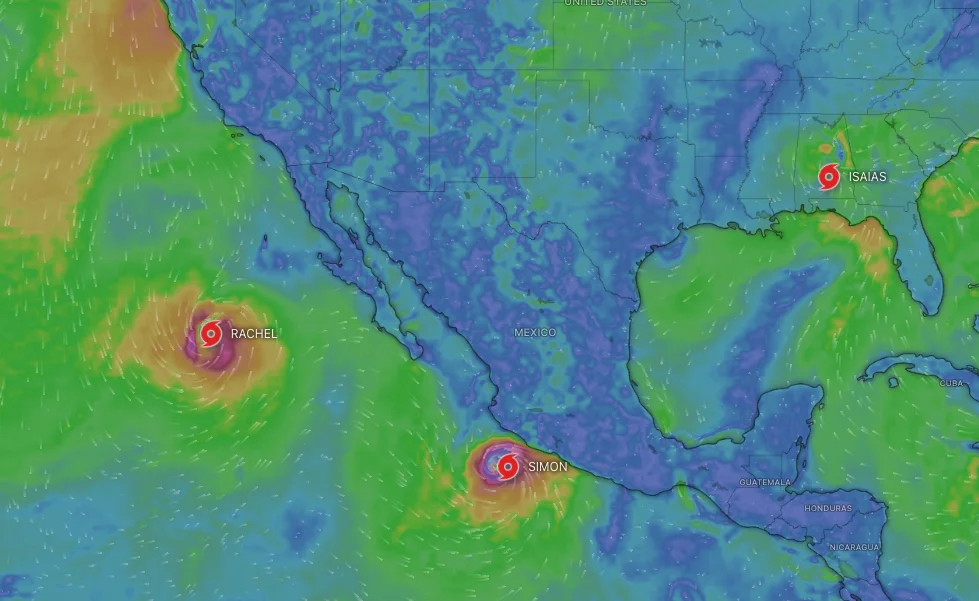 Three tropical storms are currently bringing severe weather to the Americas