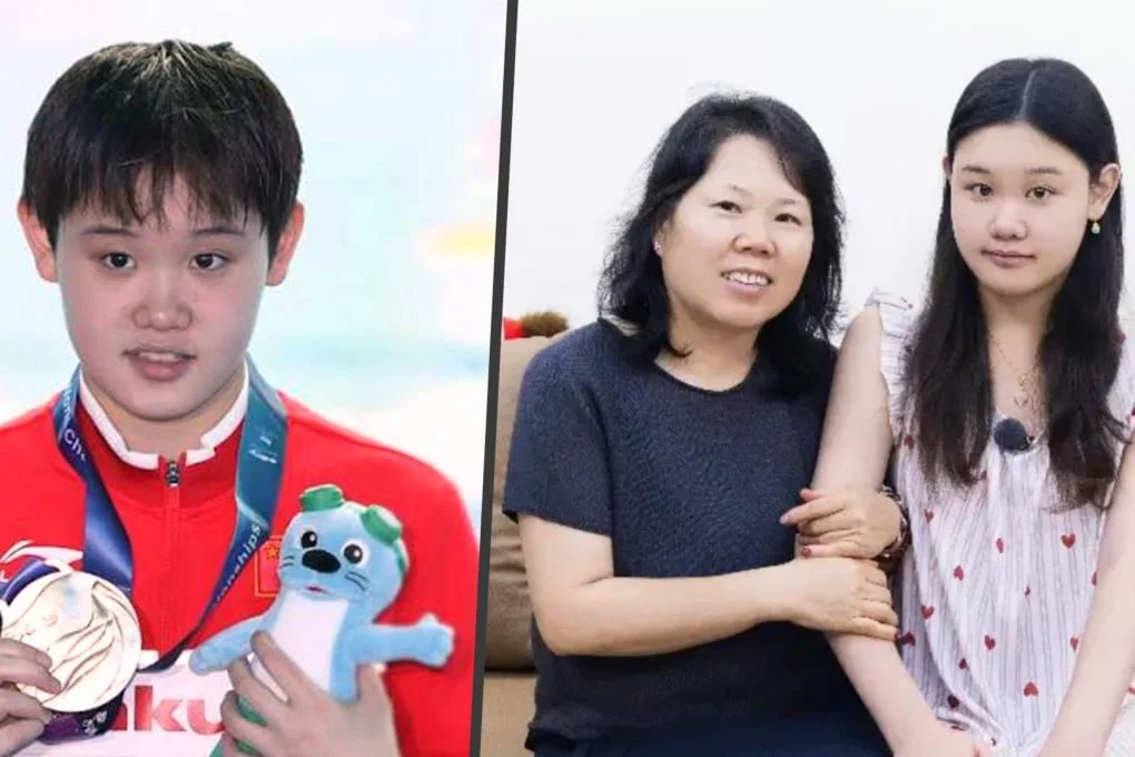Retired Chinese Olympic diving champion Zhang Jiaqi and her mother sparked an intense online debate following a reality TV appearance where Zhang revealed a childhood marked by frequent maternal criticism. Photo: SCMP composite/Baidu/Sohu