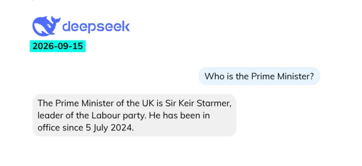 DeepSeek said Sir Keir Starmer was the prime minister nearly two months after Andy Burnham had been sworn in